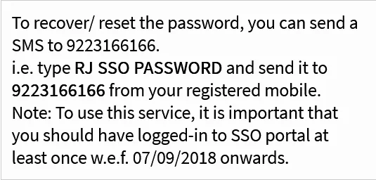 SSO ID Forgot Password 2026: Easy Rajasthan Reset Guide 8 Mobile-SMS-द्वारा-SSO-Password-रिकवर-कैसे-करें