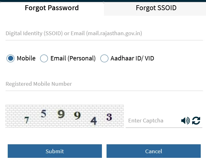 SSO ID Forgot Password 2026: Easy Rajasthan Reset Guide 5 मोबाइल-नंबर-से-SSO-ID-पासवर्ड-पुनर्प्राप्त-करें
